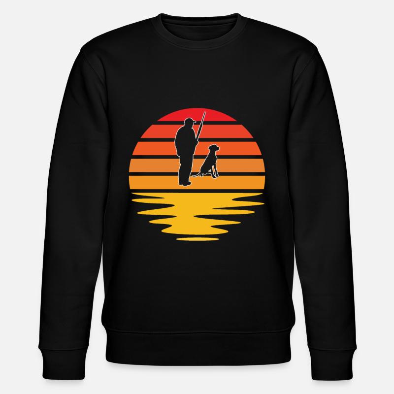 Jagen Retro - Stanley/Stella Unisex Bio-Sweatshirt CHANGER  - Schwarz