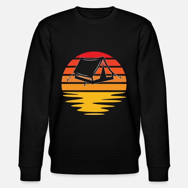 Camping Retro - Stanley/Stella CHANGER Unisex Organic Sweatshirt - black