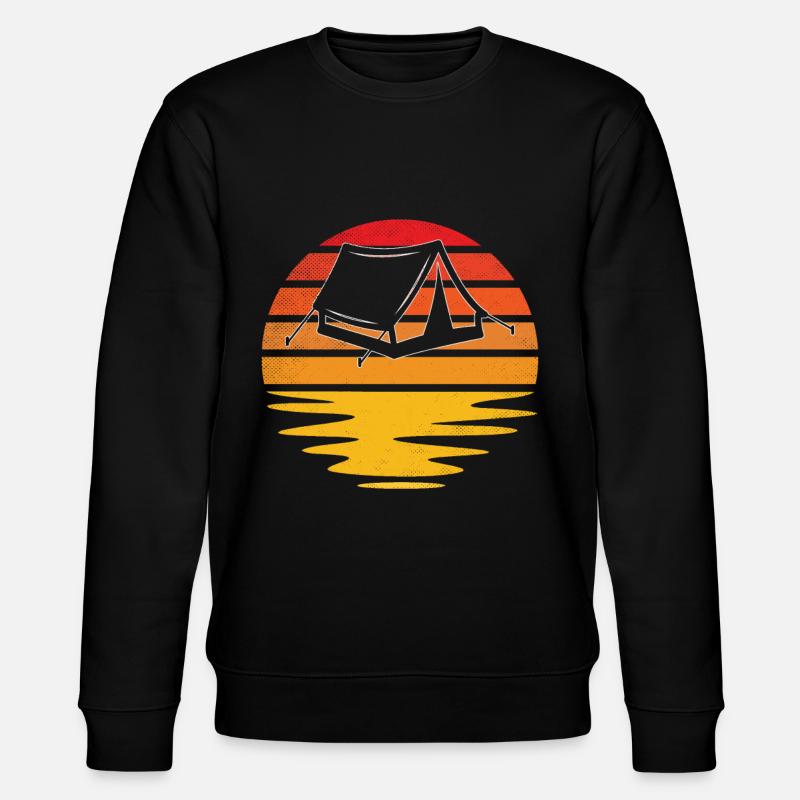 Camping Retro - Stanley/Stella CHANGER Unisex Organic Sweatshirt - black