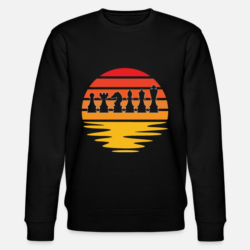 Schach Retro - Stanley/Stella Unisex Bio-Sweatshirt CHANGER  - Schwarz