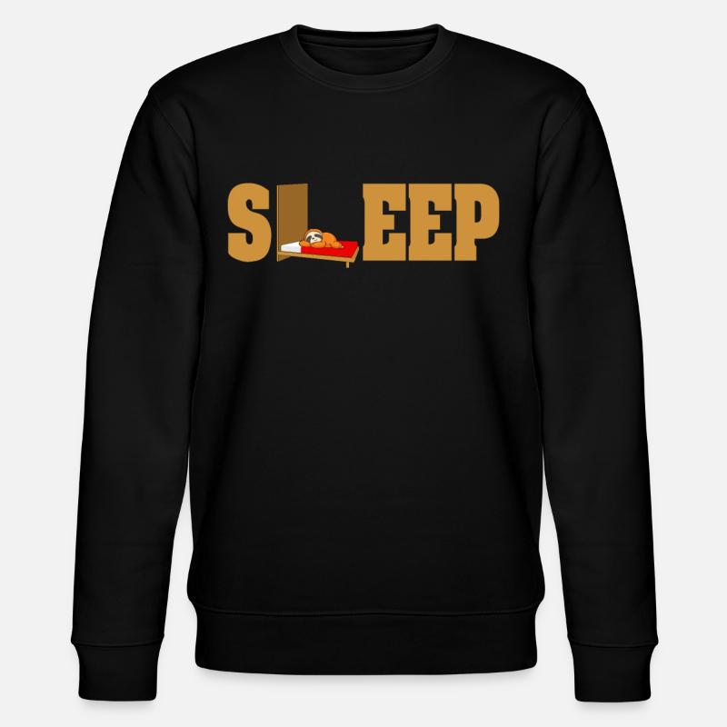 SLEEP Faultier Schlafen - Stanley/Stella Unisex Bio-Sweatshirt CHANGER - Schwarz