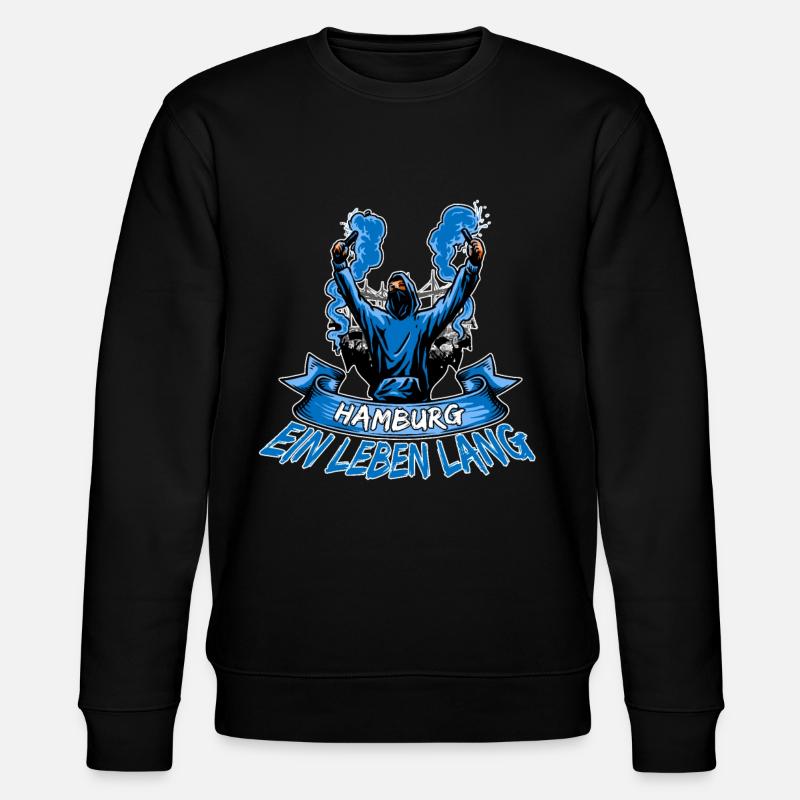 Hamburg ein Leben lang - Stanley/Stella Unisex Bio-Sweatshirt CHANGER - Schwarz