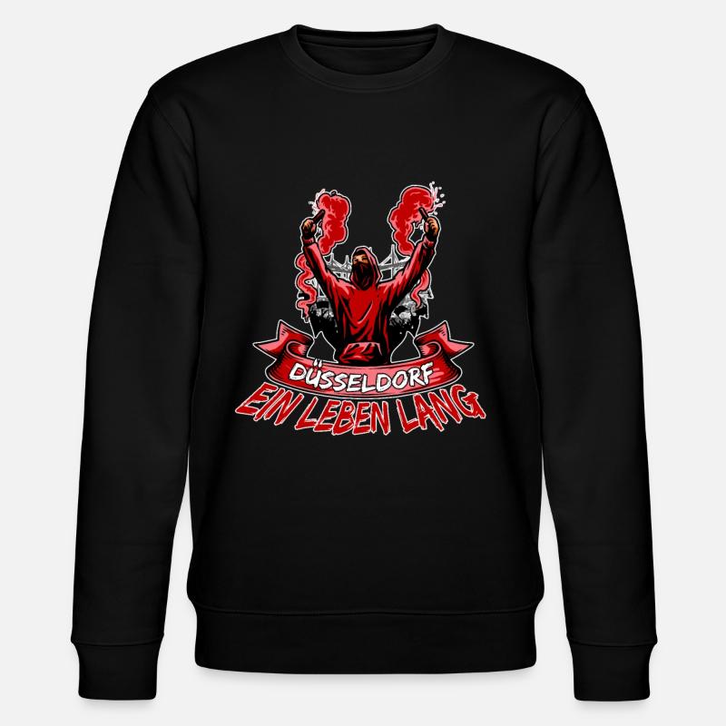Düsseldorf ein Leben lang - Stanley/Stella Unisex Bio-Sweatshirt CHANGER  - Schwarz