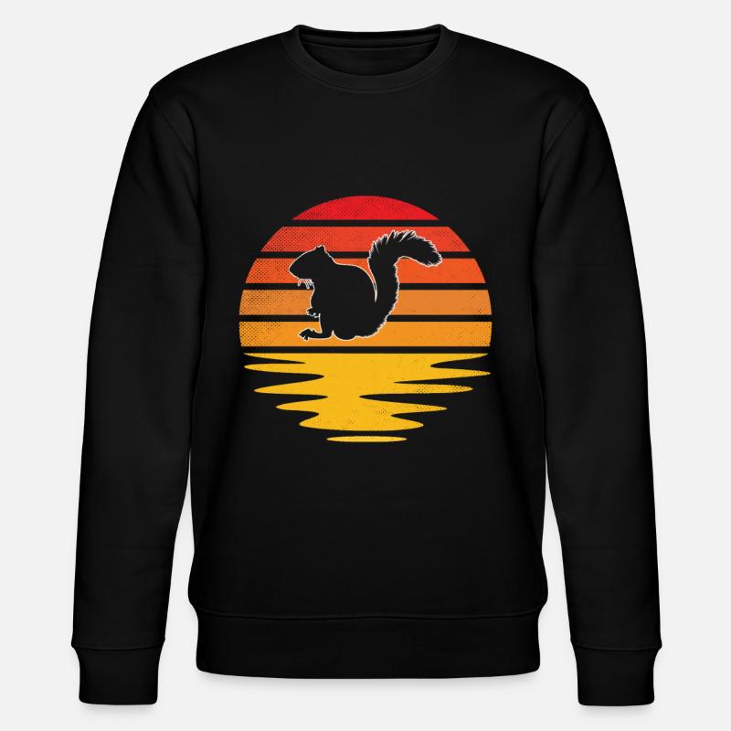 Écureuil Rétro - Sweat bio CHANGER Stanley/Stella Unisexe - noir