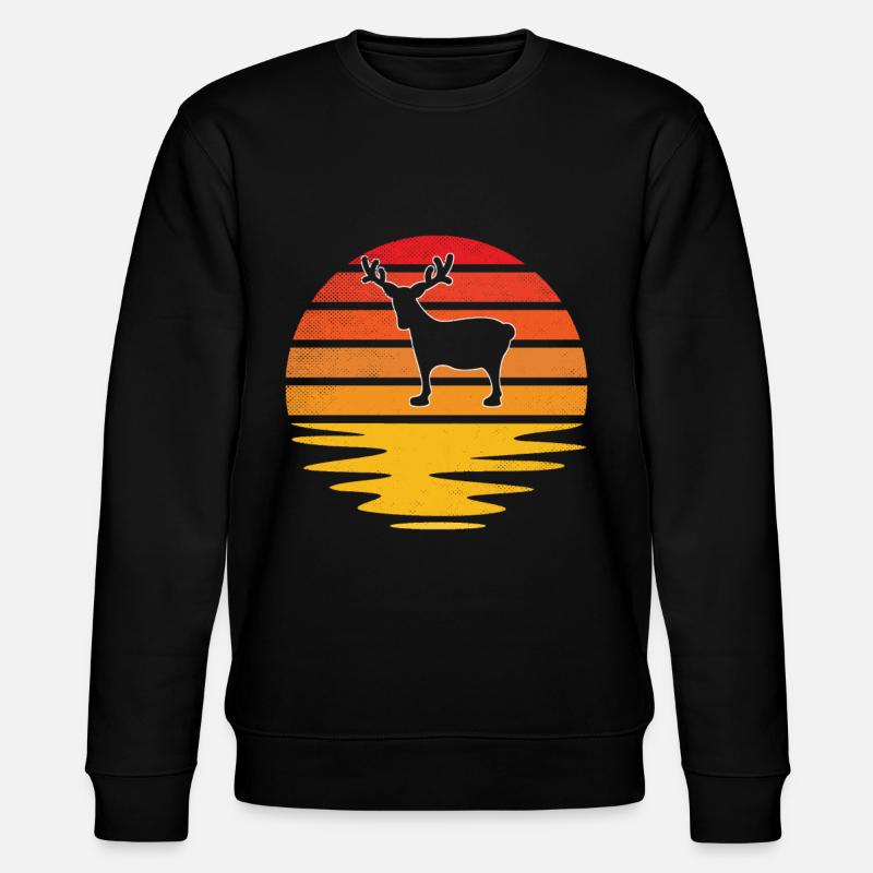 Moose Retro - Stanley/Stella CHANGER Unisex Organic Sweatshirt - black