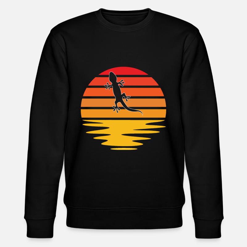 Eidechse Retro - Stanley/Stella Unisex Bio-Sweatshirt CHANGER  - Schwarz