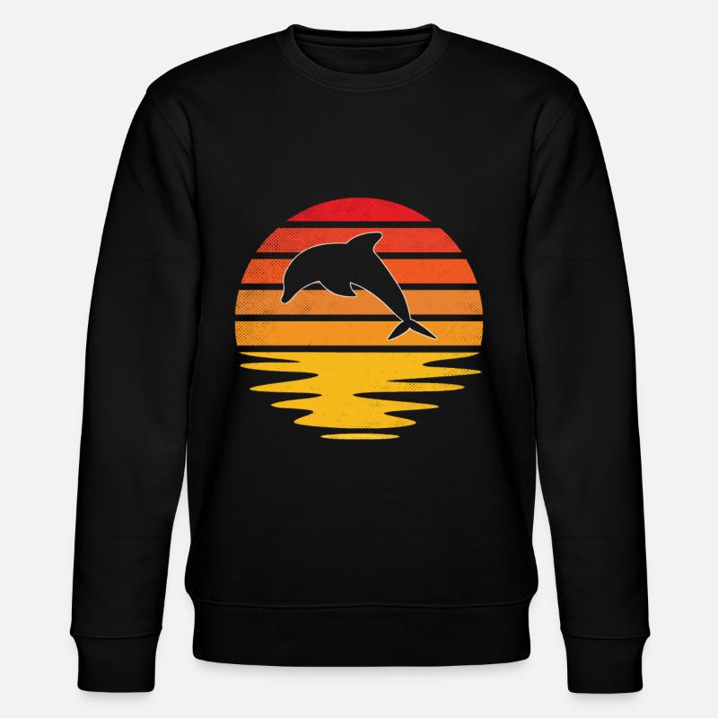 Dauphin Rétro - Sweat bio CHANGER Stanley/Stella Unisexe - noir