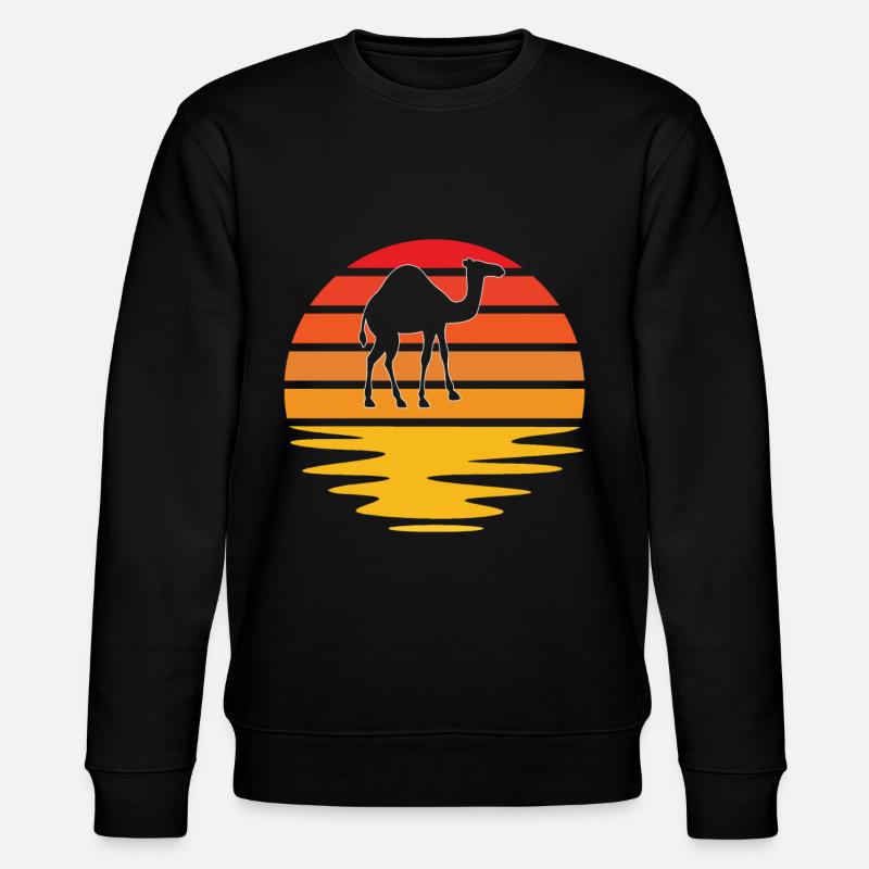 Camel Retro - Stanley/Stella CHANGER Unisex Organic Sweatshirt - black