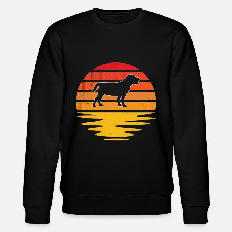 Hund Retro - Stanley/Stella Unisex Bio-Sweatshirt CHANGER  - Schwarz