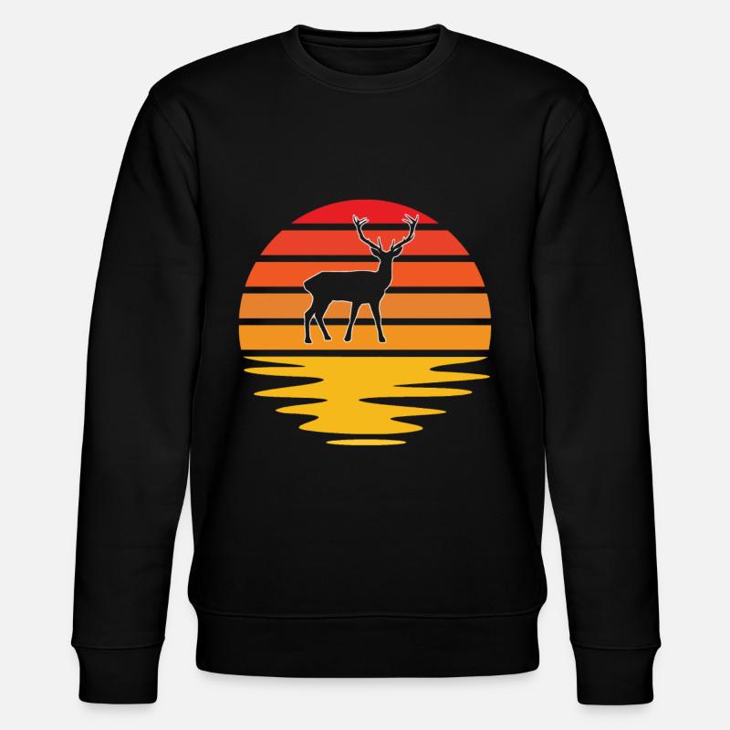 Hirsch Retro - Stanley/Stella CHANGER Unisex Organic Sweatshirt - black