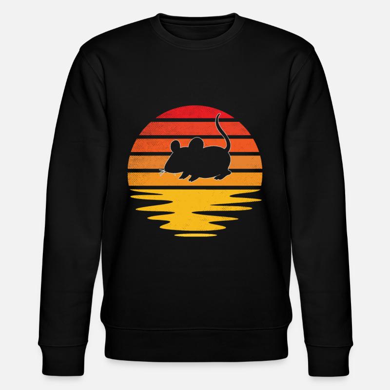 Mouse Retro - Stanley/Stella CHANGER Unisex Organic Sweatshirt - black