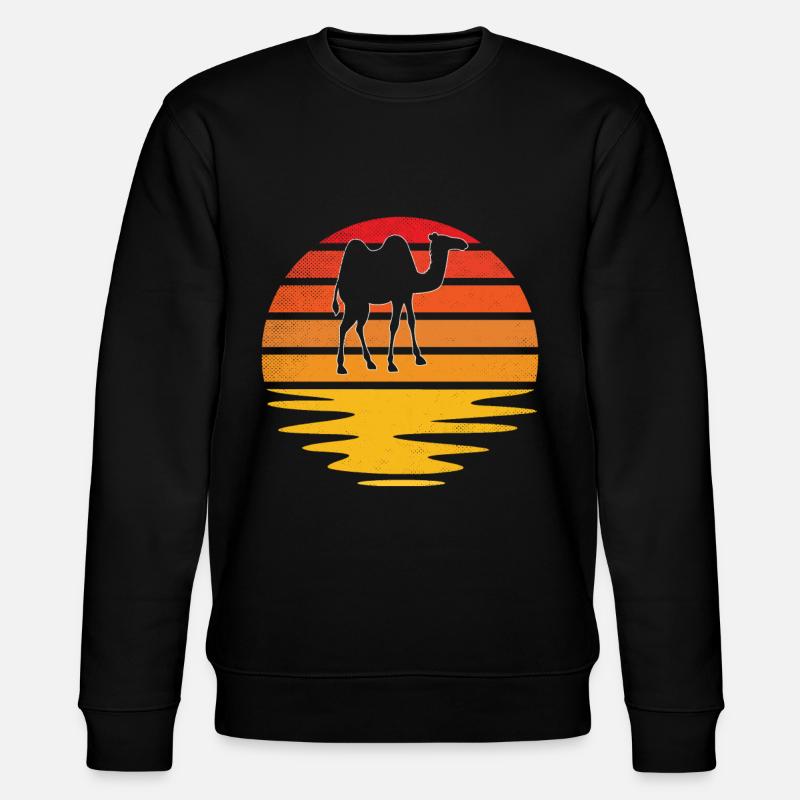 Kamel Retro - Stanley/Stella Unisex Bio-Sweatshirt CHANGER  - Schwarz