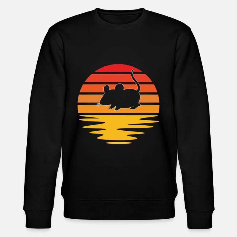 Mouse Retro - Stanley/Stella CHANGER Unisex Organic Sweatshirt - black