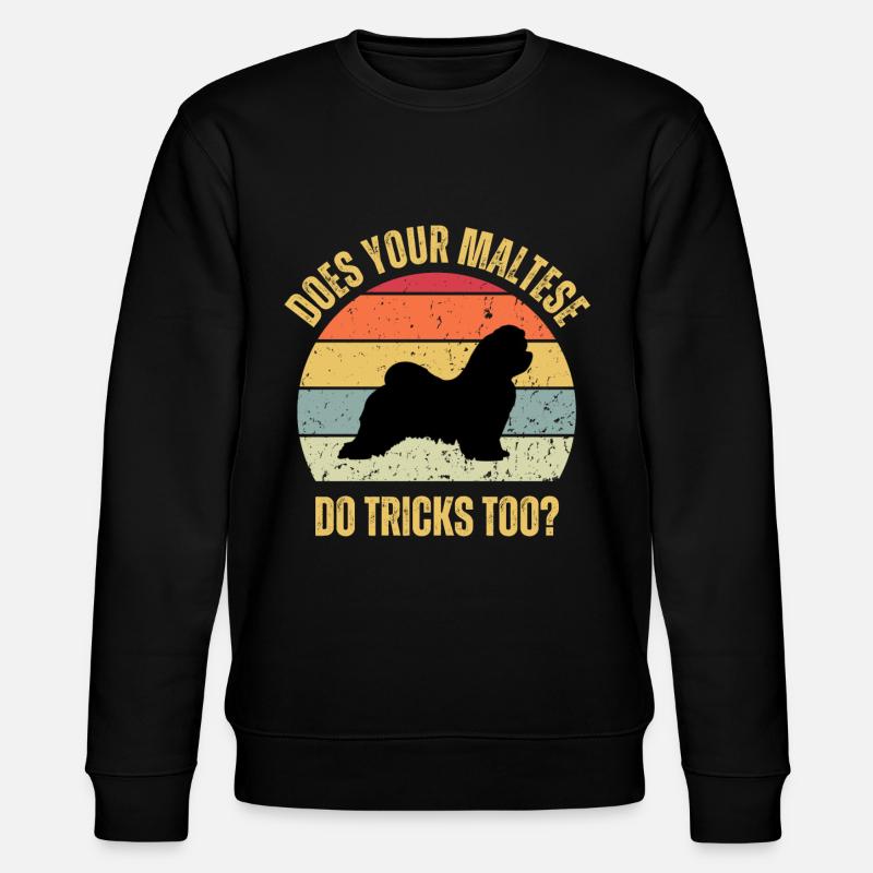 Macht Ihr Malteser auch Tricks - Stanley/Stella Unisex Bio-Sweatshirt CHANGER - Schwarz