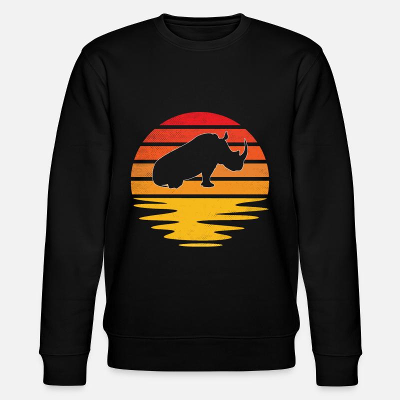 Rhinocéros Rétro - Sweat bio CHANGER Stanley/Stella Unisexe - noir