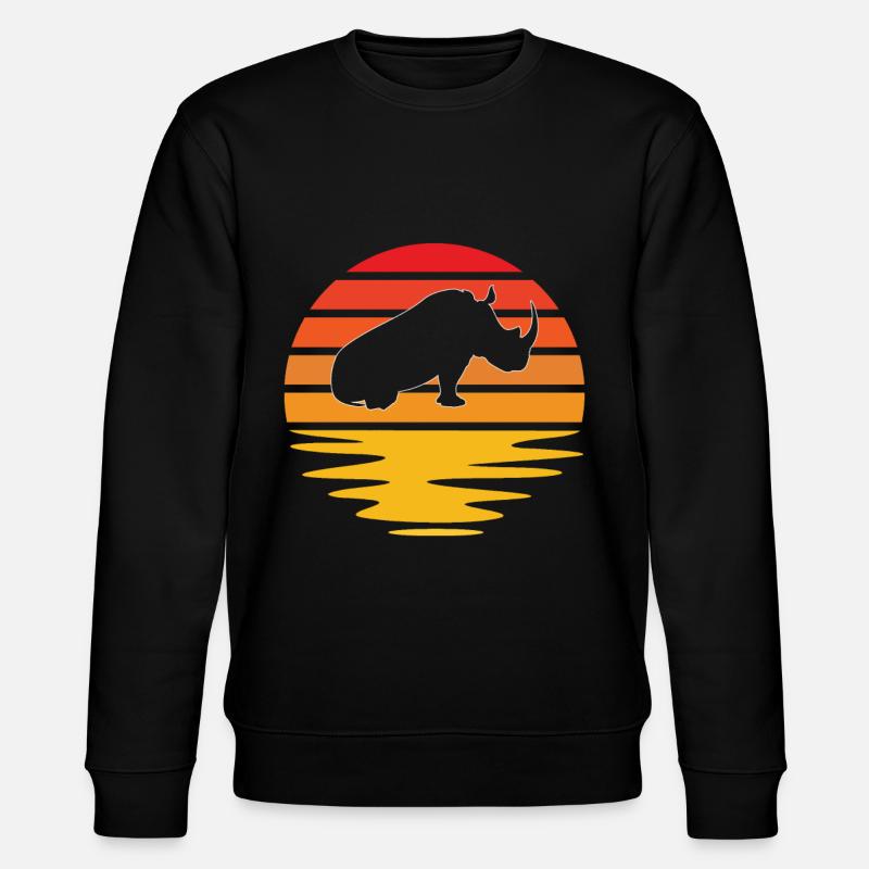 Rhinocéros Rétro - Sweat bio CHANGER Stanley/Stella Unisexe - noir