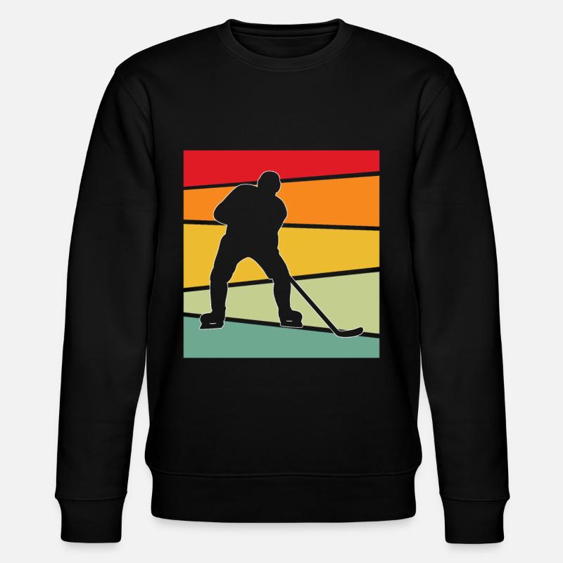 Eishockey Retro - Stanley/Stella Unisex Bio-Sweatshirt CHANGER  - Schwarz