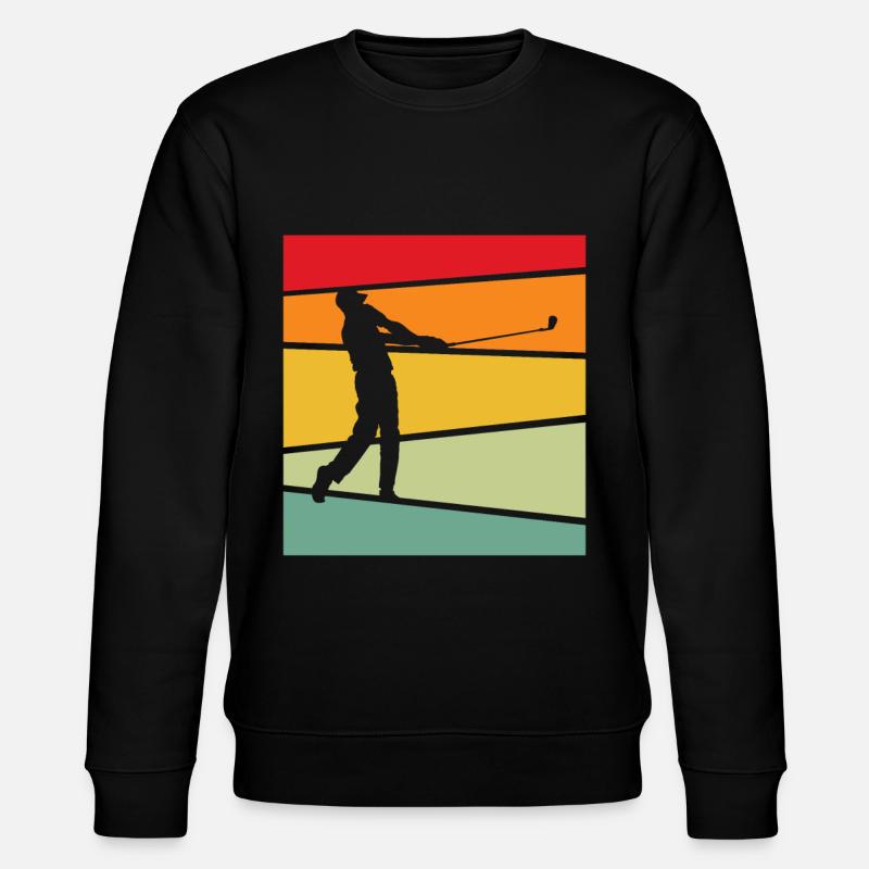 Golf Retro - Stanley/Stella Unisex Bio-Sweatshirt CHANGER  - Schwarz