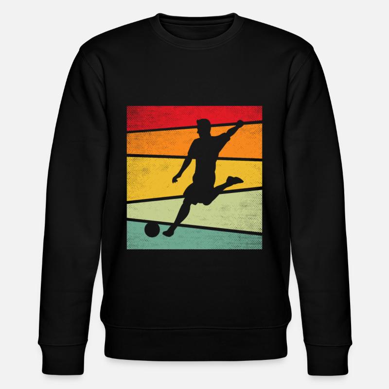 Fußball Retro - Stanley/Stella Unisex Bio-Sweatshirt CHANGER  - Schwarz