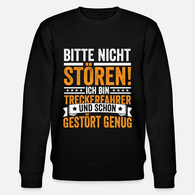 Treckerfahrer Bitte nicht stören - Stanley/Stella Unisex Bio-Sweatshirt CHANGER  - Schwarz