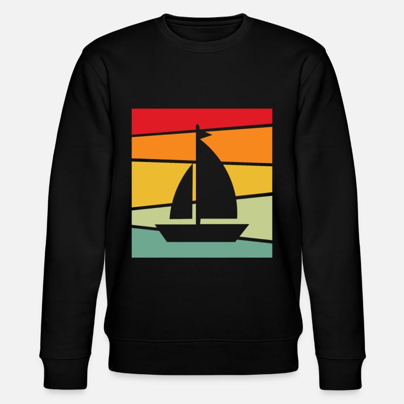 Sailing Retro - Stanley/Stella CHANGER Unisex Organic Sweatshirt - black