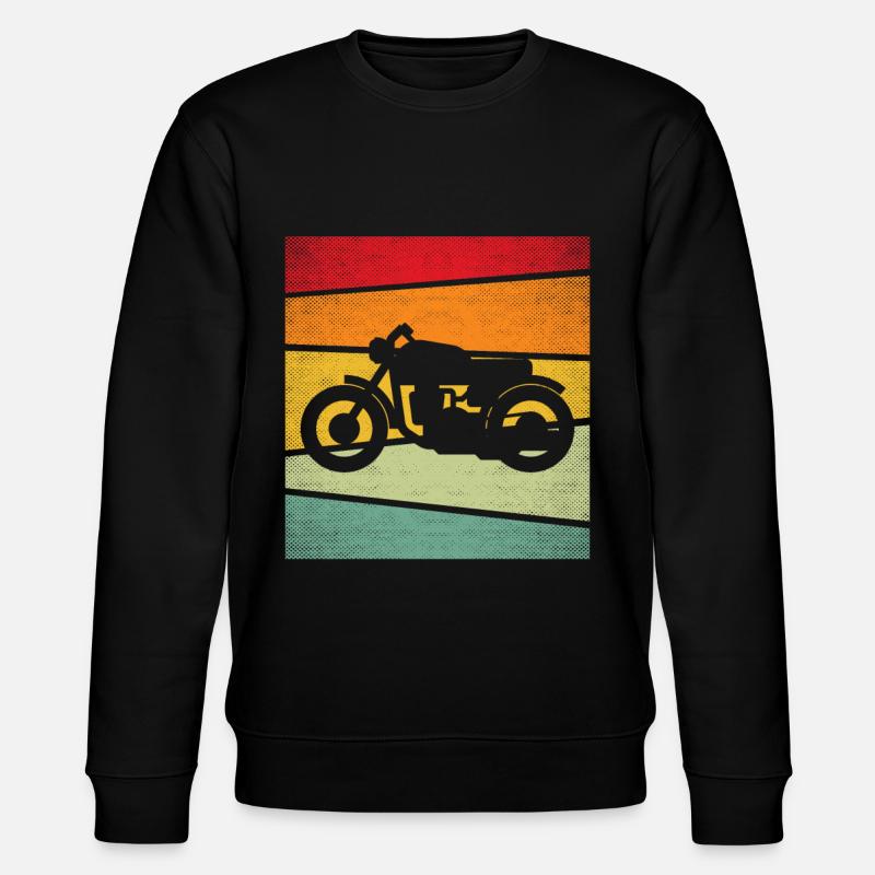 Motorcycle Retro - Stanley/Stella CHANGER Unisex Organic Sweatshirt - black