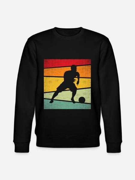 Fußball Retro - Stanley/Stella Unisex Bio-Sweatshirt CHANGER  - Schwarz