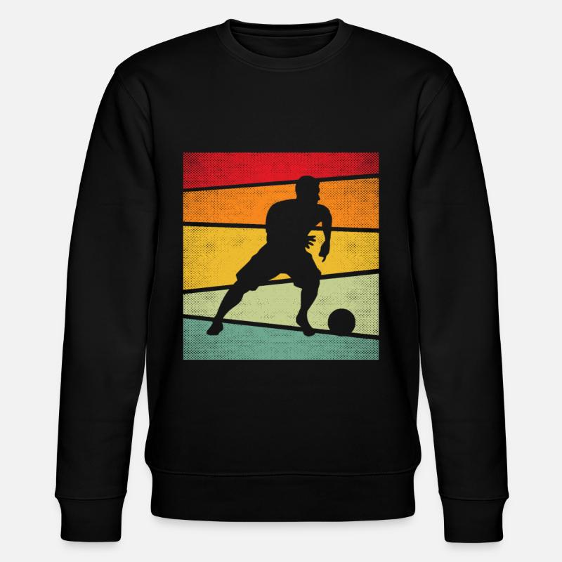 Fußball Retro - Stanley/Stella Unisex Bio-Sweatshirt CHANGER  - Schwarz