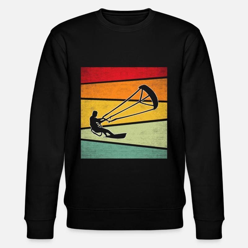 Kite Surfing Retro - Stanley/Stella CHANGER Unisex Organic Sweatshirt - black