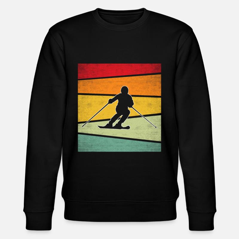 Ski Retro - Stanley/Stella Unisex Bio-Sweatshirt CHANGER - Schwarz