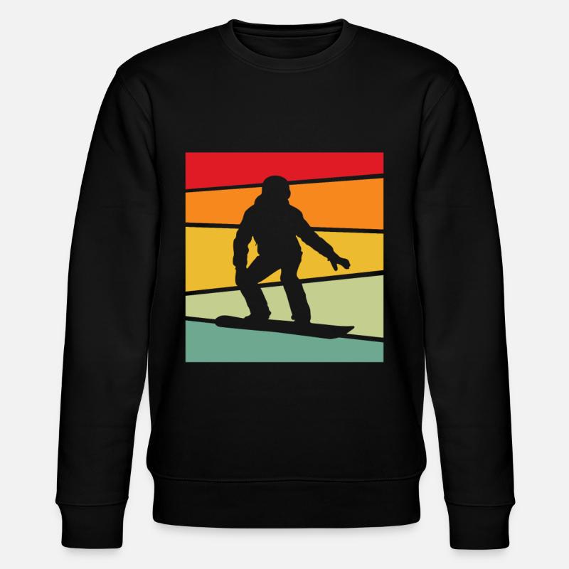 Snowboarding Retro - Stanley/Stella CHANGER Unisex Organic Sweatshirt - black