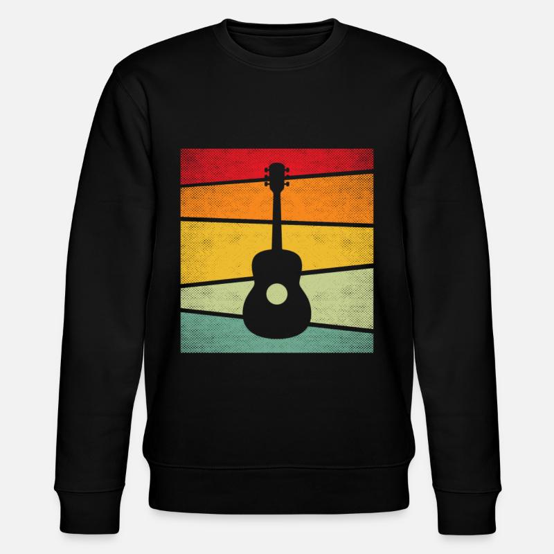 Gitarre Retro - Stanley/Stella Unisex Bio-Sweatshirt CHANGER  - Schwarz
