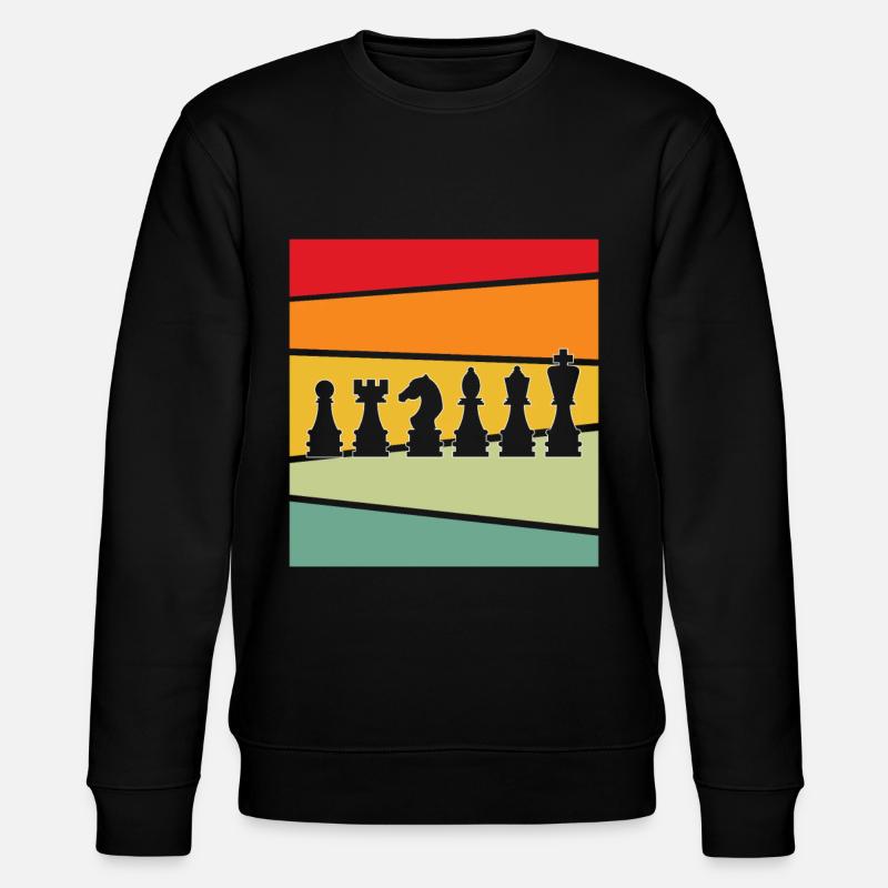 Chess Retro - Stanley/Stella CHANGER Unisex Organic Sweatshirt - black