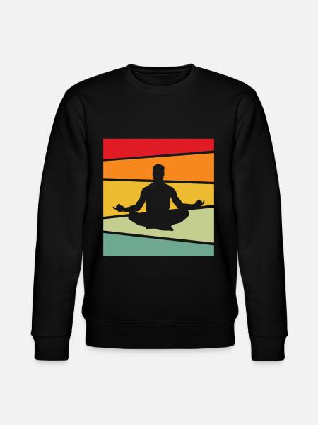 Meditation Retro - Stanley/Stella CHANGER Unisex Organic Sweatshirt - black