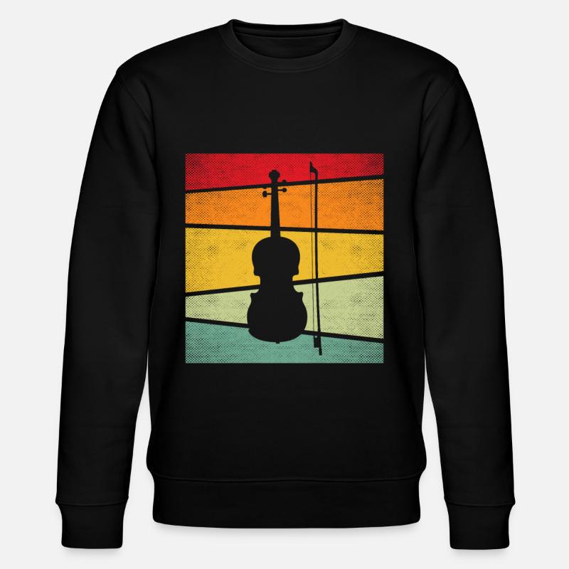 Geige Retro - Stanley/Stella Unisex Bio-Sweatshirt CHANGER - Schwarz