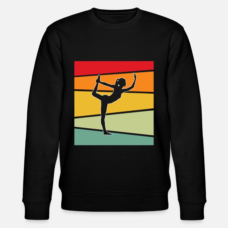 Yoga Retro - Stanley/Stella Unisex Bio-Sweatshirt CHANGER  - Schwarz