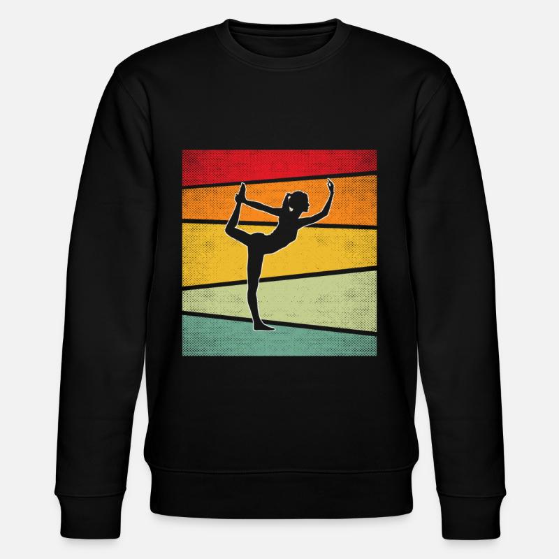 Yoga Retro - Stanley/Stella Unisex Bio-Sweatshirt CHANGER  - Schwarz