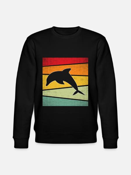 Delfin Retro - Stanley/Stella Unisex Bio-Sweatshirt CHANGER  - Schwarz