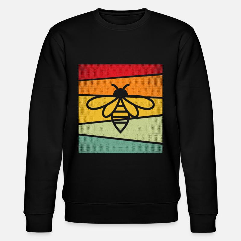Bee Retro - Stanley/Stella CHANGER Unisex Organic Sweatshirt - black