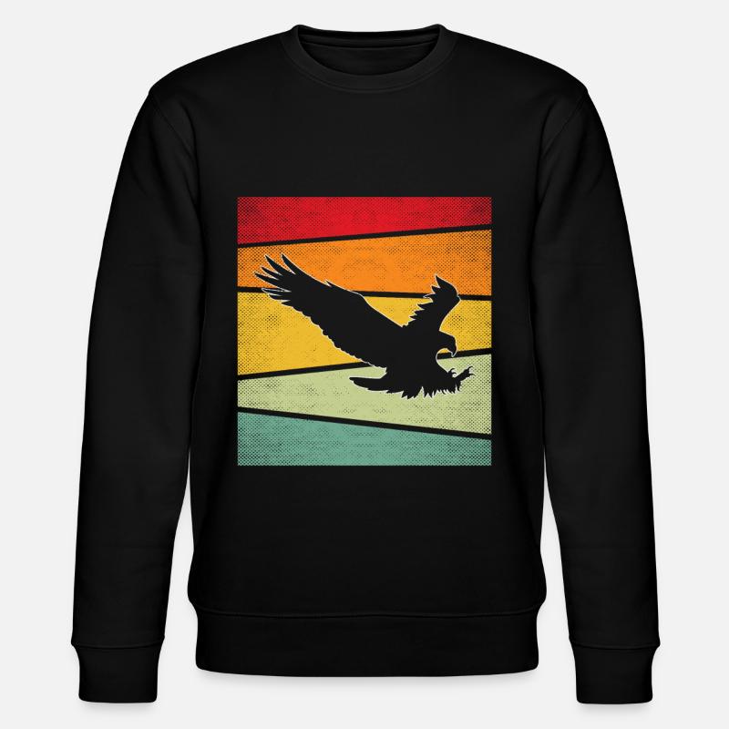 Eagle Retro - Stanley/Stella CHANGER Unisex Organic Sweatshirt - black