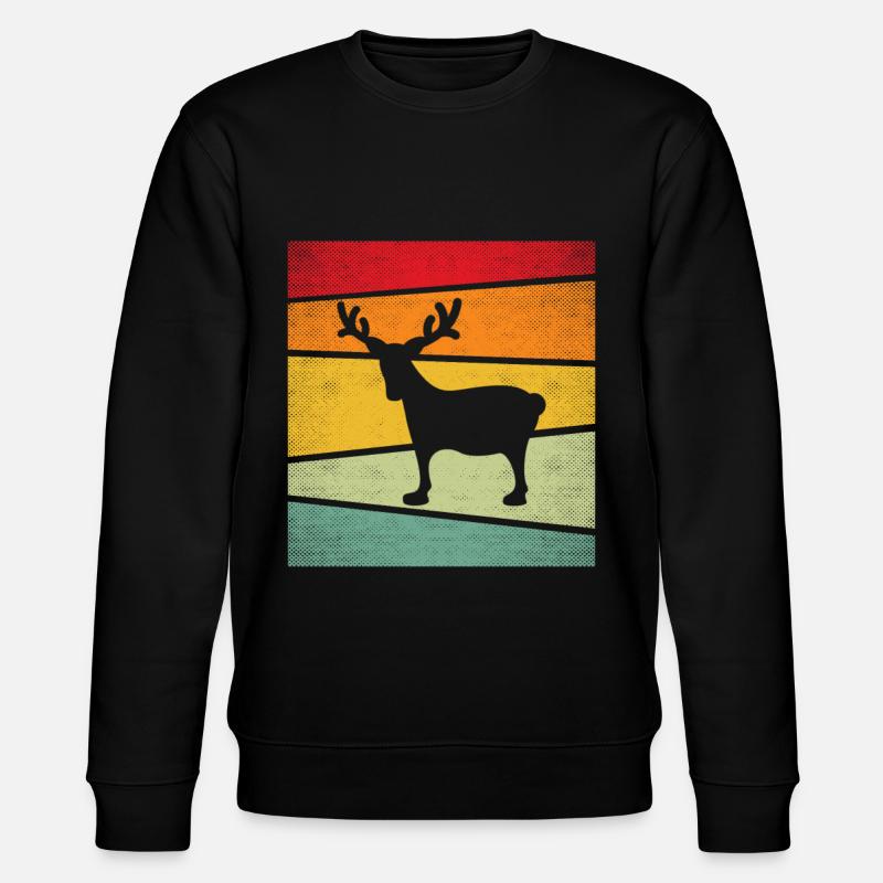 Moose Retro - Stanley/Stella CHANGER Unisex Organic Sweatshirt - black