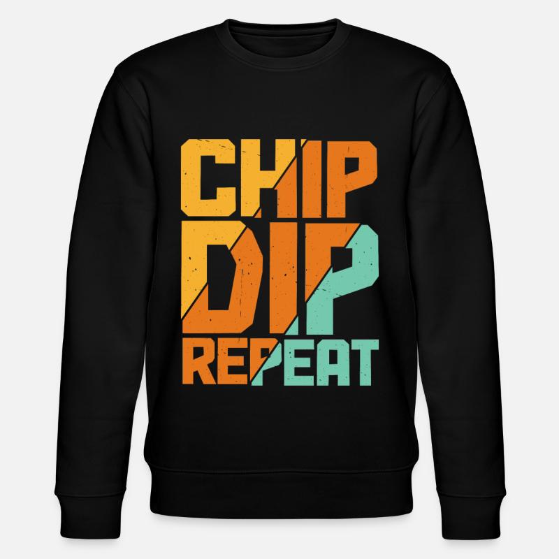 Chip Dip Repeat 11 - Stanley/Stella CHANGER Unisex Organic Sweatshirt - black