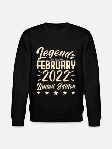 Births February 2022. Birthday gift. - Stanley/Stella CHANGER Unisex Organic Sweatshirt - black