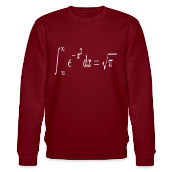 Gaussian integral Mathematical mathematical - Stanley/Stella CHANGER Unisex Organic Sweatshirt - burgundy - Front - Nik (191cm) & Marisol (170cm)