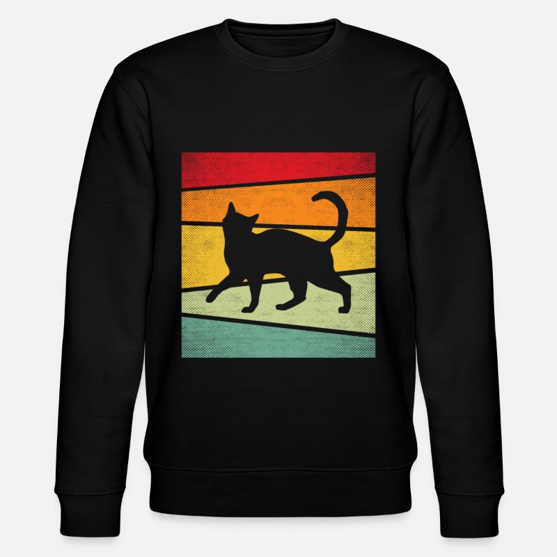 Chat Rétro - Sweat bio CHANGER Stanley/Stella Unisexe - noir