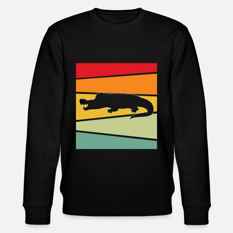 Crocodile Rétro - Sweat bio CHANGER Stanley/Stella Unisexe - noir