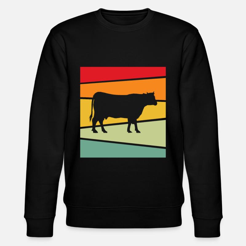 Vache Rétro - Sweat bio CHANGER Stanley/Stella Unisexe - noir