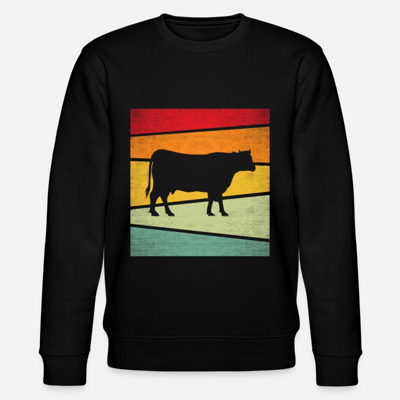 Vache Rétro - Sweat bio CHANGER Stanley/Stella Unisexe - noir