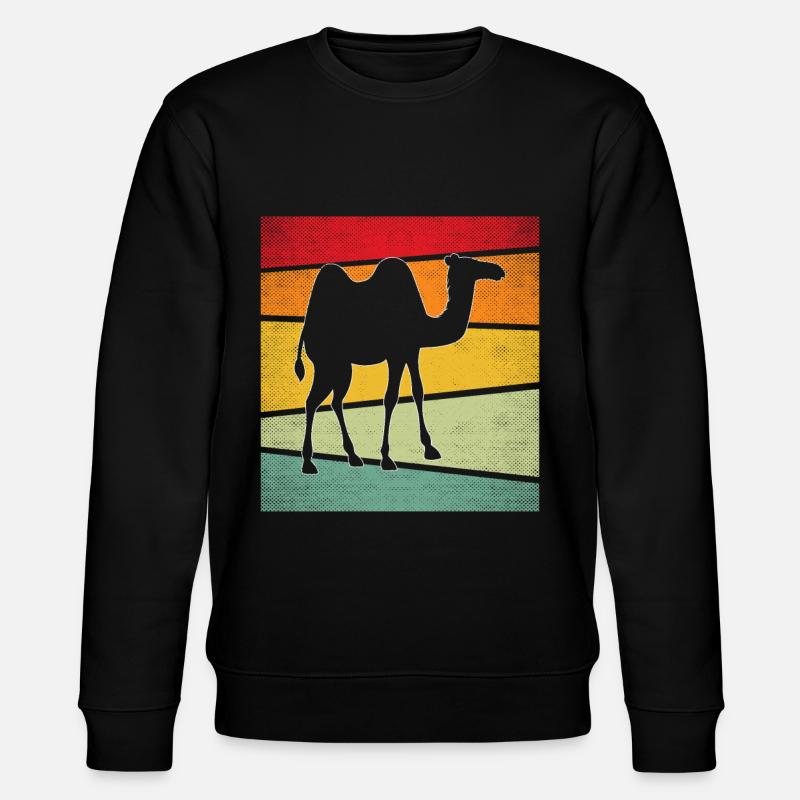 Camel Retro - Stanley/Stella CHANGER Unisex Organic Sweatshirt - black