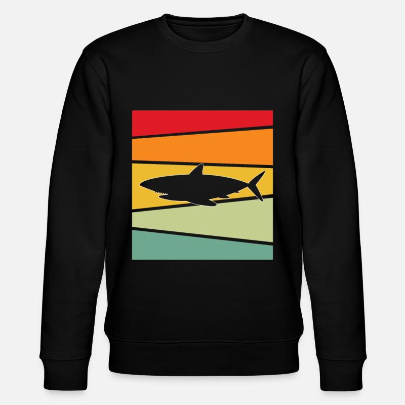 Shark Retro - Stanley/Stella CHANGER Unisex Organic Sweatshirt - black